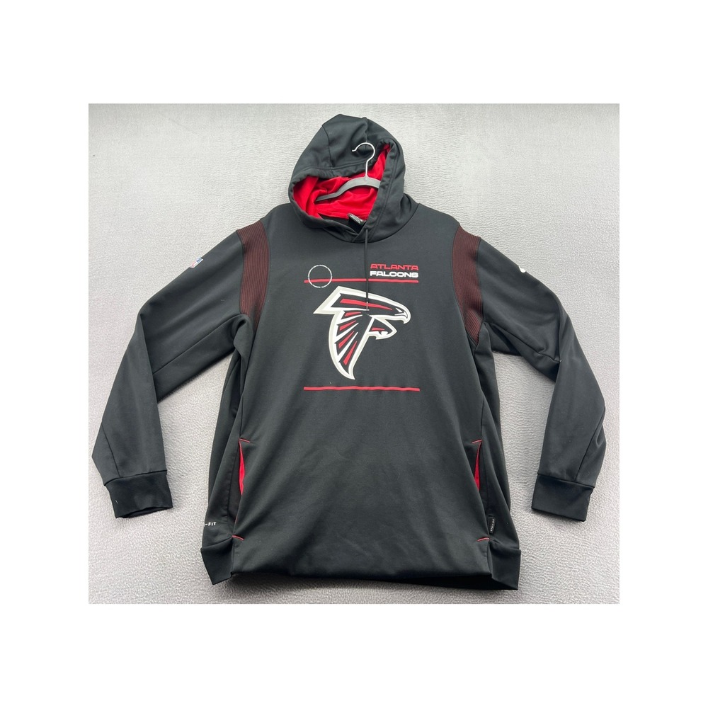 Nike Hoodie Men's XXL Black NFL Atlanta Falcons Dri-FIT Onfield Apparel
